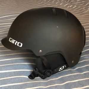 Giro ski and snowboard helmet black, adjustable size large military police style